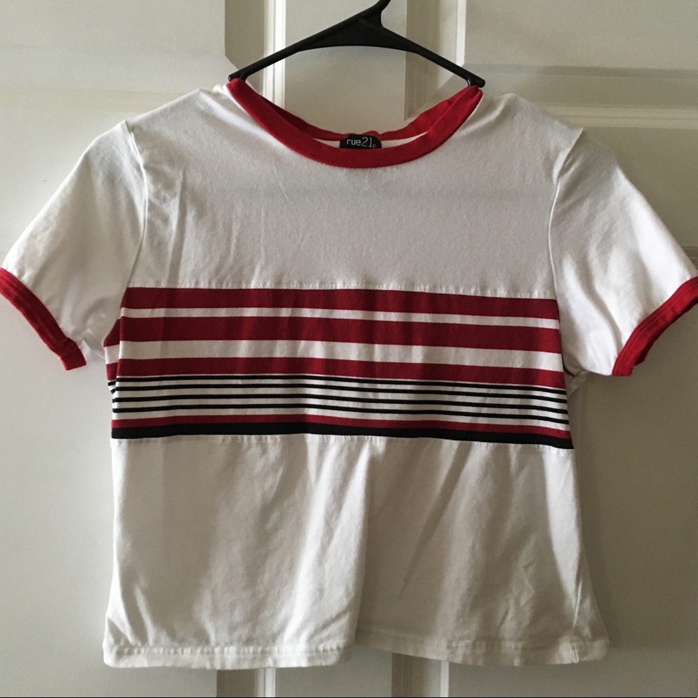 Rue21 Striped Crop Top